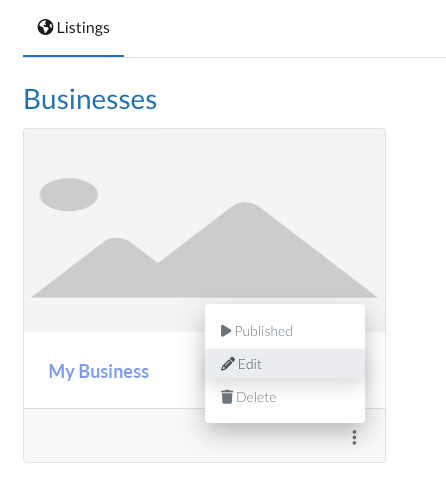 edit listing